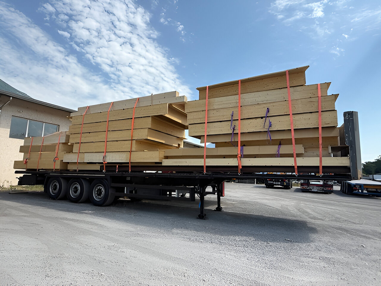 Transport de matériaux de construction en convoi exceptionnel