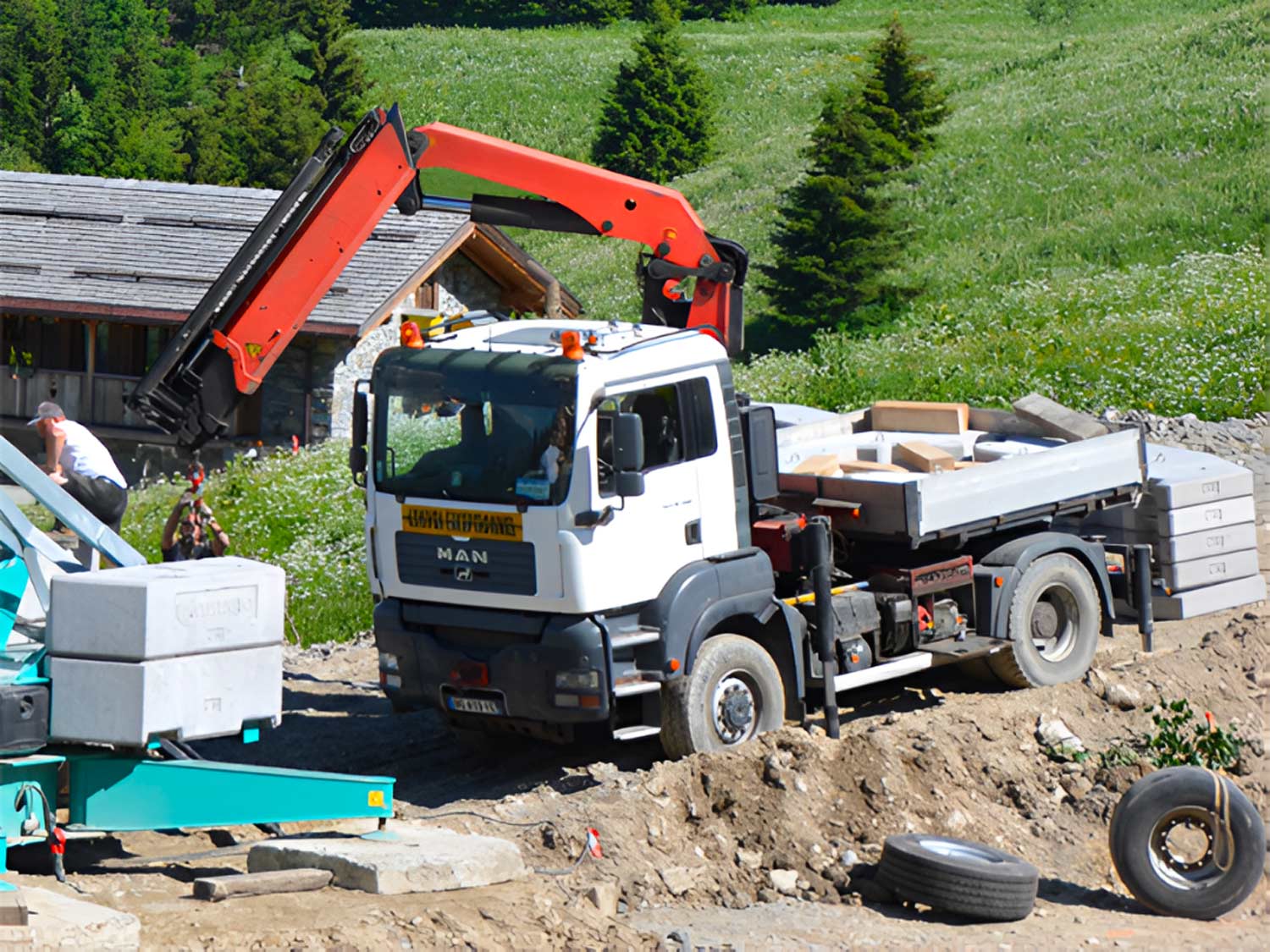 Levage bloc béton